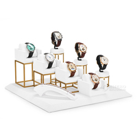 Présentoir rectangulaire en velours pour montres et bracelets, plateau de présentation de bijoux au design personnalisé