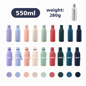 Botellas de Agua Aisladas Personalizadas con Logotipo Ecológico de 550 ml, Botellas Deportivas de Vacío de Doble Pared de Acero Inoxidable y Cobre con Forma de <span class=keywords><strong>Cola</strong></span> - Product Image 2
