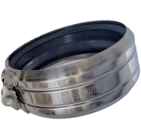 Raccords rapides EN877 en acier inoxydable 304 poli, type B, sans moyeu, avec joint en caoutchouc EPDM pour tuyaux en fonte, certifiés CE