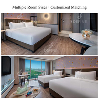 Luxuriöses Fünf-Sterne-Hotel Schlafzimmer-Möbelset King-Queen-Hotelbetten Kommerzielle Moderne Schlafzimmer-Sets Maßgefertigte Hotelmöbel