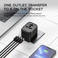 Adaptador Cargador Usb Enchufe eléctrico AU EE. UU. Reino Unido UE Adaptador de viaje universal Adaptador de enchufe de cargador barato de viaje con USB y tipo C