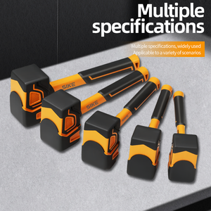 Martillo <span class=keywords><strong>de</strong></span> goma cuadrado integrado con instalación elástica, mango <span class=keywords><strong>de</strong></span> fibra <span class=keywords><strong>de</strong></span> vidrio y acero <span class=keywords><strong>de</strong></span> titanio, ideal para trabajos <span class=keywords><strong>de</strong></span> bricolaje con azulejos - Product Image 6