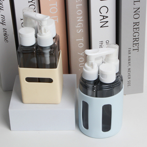 Vuông sub-đóng chai Silicone tay áo cho bốn-in-one du lịch mặt kem bơm Sealant cho chăm sóc da huyết thanh cho nhựa chai xịt - Product Image 6