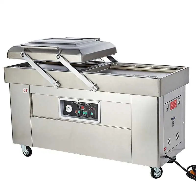 Factory Price Double-chamber vacuum packaging machine for seafood/bacon/dried fish/pork/beef/rice from China