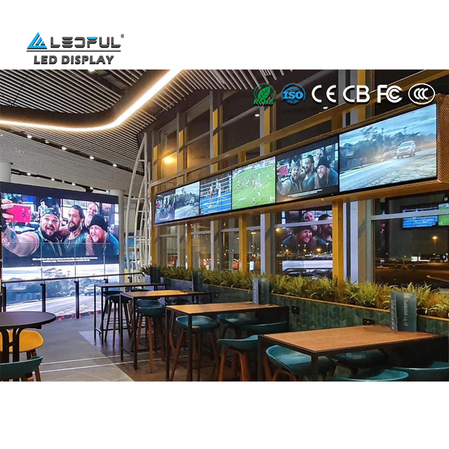 Public Backdrops P2 4k Indoor LED Panel Display Full Color Electronic Video Wall for Restaurant
