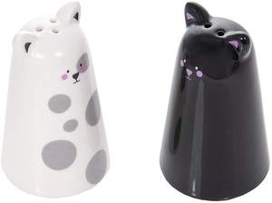 Set <span class=keywords><strong>Sale</strong></span> e Pepe in Ceramica a Forma di Gatto Nero, Accessorio da Cucina Originale, Regalo a Tema Felino - Product Image 3