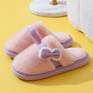Nouvelles pantoufles personnalisées à nœud pour femmes – Chaussons d'intérieur et d'extérieur en coton chaud pour femmes – Nouveaux styles - Product Image 2