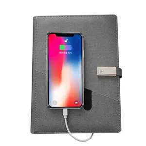 Spezialität Design Logo A5 Tagebuch Smart Notebook Geschenk Wireless Charging Notebook PU Leder Notebook