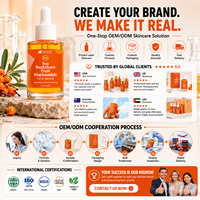 Sérum Visage Éclaircissant et Revitalisant à l'Argousier et au Niacinamide, Haute Qualité, Doux pour la Peau, Marque Privée, Faible MOQ