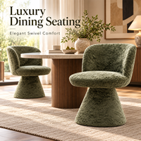 Chaise de bar pivotante de luxe, siège rembourré en velours, base sculpturale pour restaurant, café, salon, vente en gros