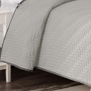 Couvertures Hypoallergéniques Grises en Polyester à Motifs, Lavables en Machine, Couvre-lits Hiver Grand Confort, Taille Queen, Meilleures Ventes - Product Image 2