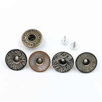 Boutons en alliage de laiton personnalisés avec logo pour vêtements, jeans, vestes, pantalons en denim