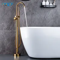 ชุดฝักบัวอาบน้ำกลางแจ้งสไตล์หรูหราตั้งพื้น,ก๊อกน้ำอ่างอาบน้ำอิสระด้ามจับเดี่ยวทรงกระบอก