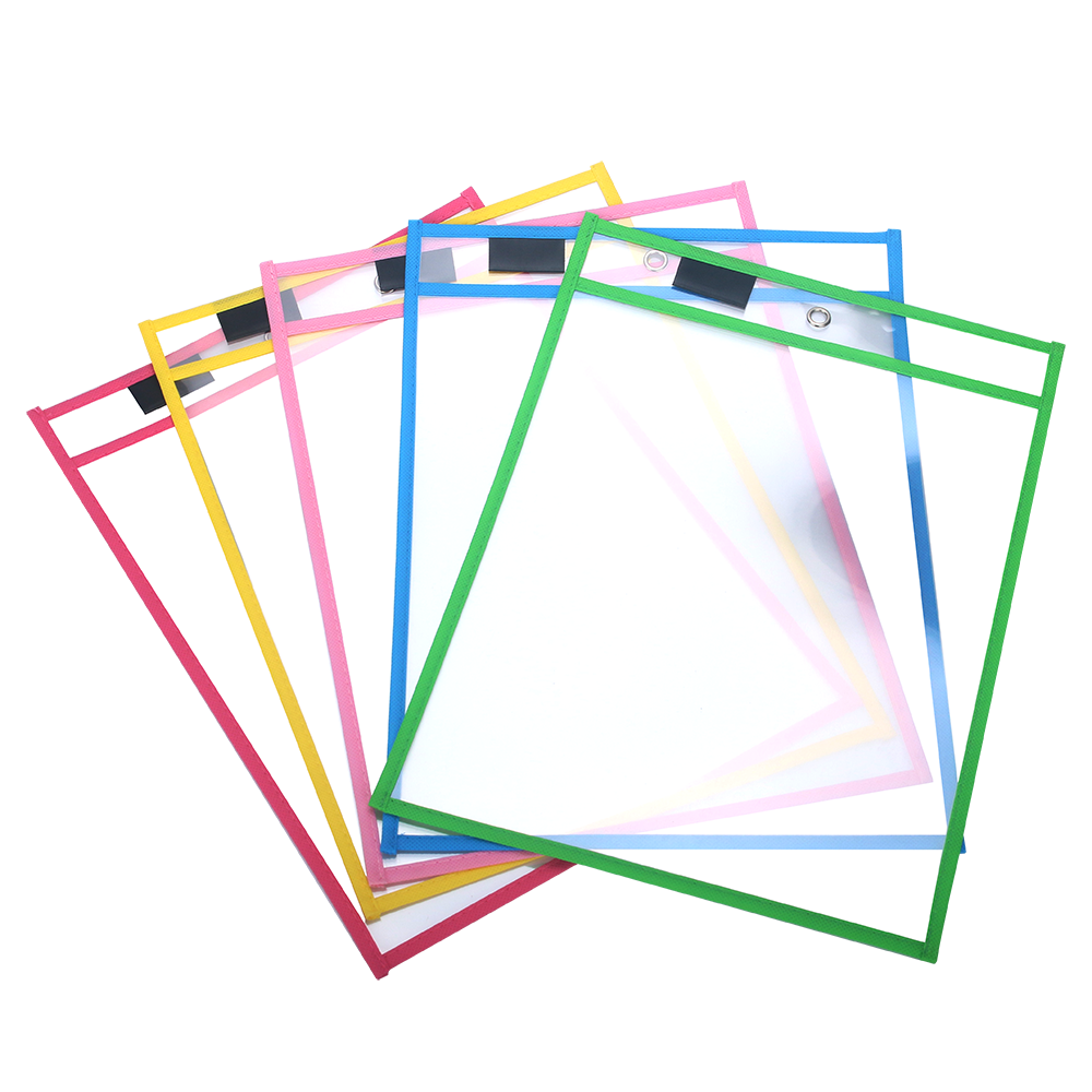 2023 New Released custom dry erase pocket dry erase pocket chart square dry erase pocket