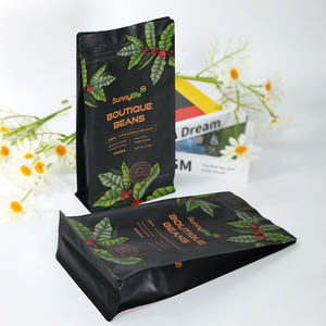 Sacs à gousset à fond plat écologiques PM personnalisés ODM usine 250g 340g 500g 1kg 2.5kg tailles pour café nourriture pour animaux de compagnie avec fermeture à glissière Valve - Product Image 6