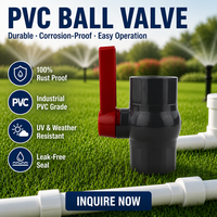 Vanne à boisseau sphérique en PVC de Chine, Vanne d'arrêt en plastique pour l'irrigation agricole et la plomberie domestique, Raccord de tuyauterie OEM en gros