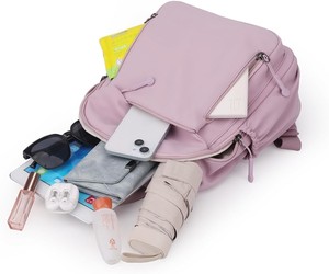 Mochila para mujer con cremallera, ligera, bonita y elegante, mochila universitaria, mochila informal para el día a día, trabajo, viajes, fiestas, color <span class=keywords><strong>verde</strong></span> <span class=keywords><strong>claro</strong></span> - Product Image 3