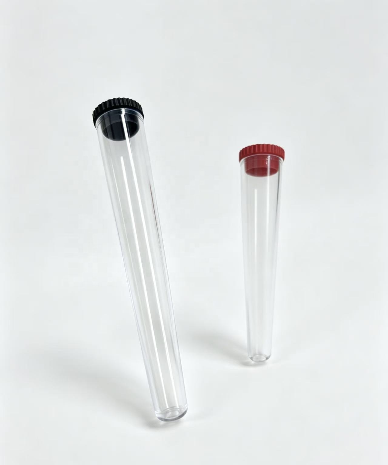 Custom Logo 84mm 112mm PS Child Resistant Conical Tubes for Pill Tablet Storage