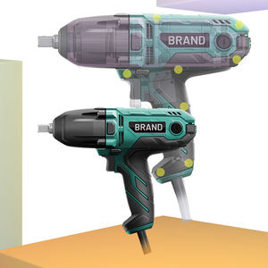 Clé à chocs électrique <span class=keywords><strong>filaire</strong></span> 1/2 pouce, qualité industrielle, bricolage, 450W, couple maximal de 400 Nm - Product Image 1