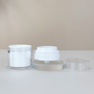 Pot cosmétique en gros, pot airless 15ml 30ml 50ml 100ml, pot pompe airless en acrylique à double paroi coloré sur mesure - Product Image 5