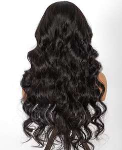 Peluca de Cabello Indio Negro Natural con Densidad del 250%, Gorro Pequeño, Ondulado Suelto, para Mujer, Peluca sin Pegamento, Ondulado Profundo y Largo - Product Image 3