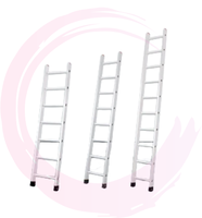 Échelle droite certifiée en aluminium échelle murale électrique tabourets 3.0m échelle