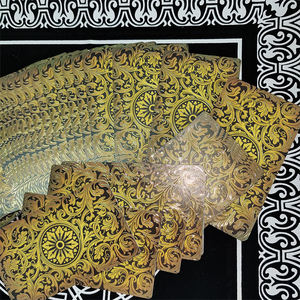 وصل حديثًا بطاقات التارو المزججة المحمولة المقاومة للماء الفاخرة ، بطاقات العرافة الرائعة الساخنة بختم الذهب بتأثير لامع - Product Image 6