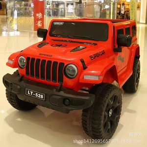 Red Children's Ride On Electric Jeep Car 12V7.0Ah Dual Drive Off Road Vehicle For 2-8 Years Old Kids Toy Car With Remote Control - Product Image 2