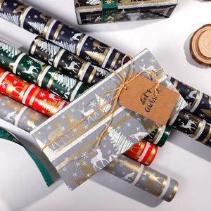 Wholesale 80g <b>Christmas</b> Kraft Paper 43*300cm Gift Luxury Custom Packaging Wrapping Paper Roll - Product Image 3