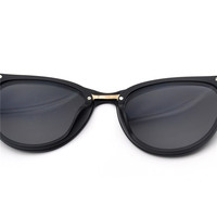 Lunettes de soleil vintage tendance unisexe Ultem à clipser Anti-UV400 lunettes de soleil avec verres optiques