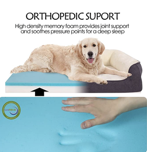 Memory Foam Hond Bed Met Verwijderbare Waterdichte Antislip Deksel - Product Image 4