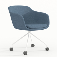 Chaise moulée en mousse de design direct d'usine Chaise rembourrée mobile de luxe pour hôtel VIP Chaises de réception de loisirs avec roulettes