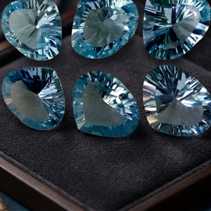Topacio Azul Suizo Natural de 10x10mm, Forma de Corazón, Facetado, Piedra Preciosa Suelta, Certificado por Terceros, Gopika Exports, para Joyería - Product Image 2