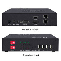 Extenseur USB DP 4K 2 canaux sur câble Cat5e/6/7 de 150 m/492 pi, extenseur Ethernet avec USB2.0, audio, RS232, extenseur DP