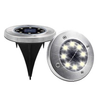 Brightenlux Đèn Led Sân Cỏ Thông Minh Bằng Thép Không Gỉ Chạy Bằng Năng Lượng Mặt Trời Đèn Sân Vườn Năng Lượng Mặt Trời 8 Led Ngoài Trời Chạy Bằng Màu Xanh Lá Cây