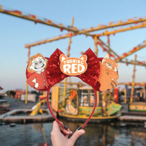 عصابة رأس أنيقة وجذابة للفتيات بتصميم ميني ماوس مع فيونكة وترتر، إكسسوار شعر للنساء للحفلات والأعياد وحفلات الزفاف - Product Image 2