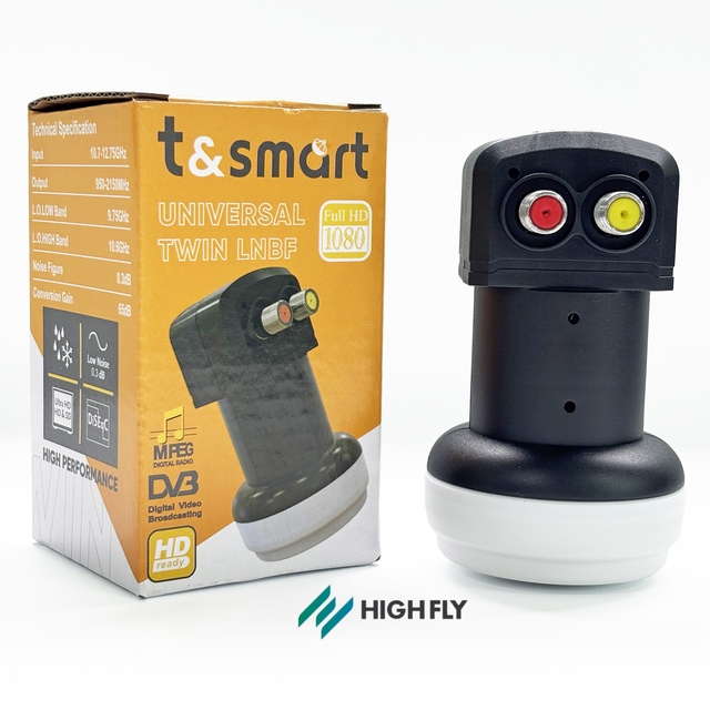 Highlfy T&smart Ku Black Twin LNB Analog High Definition
