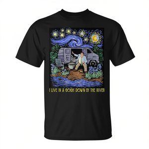 T-shirt vintage « I Live In A Van Gogh Down By The River » - Product Image 2