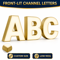 Lettres en métal lumineuses de luxe avec logo personnalisé, enseigne néon rétroéclairée par LED pour hôtel, cabinet d'avocats, spa, réception, publicité murale