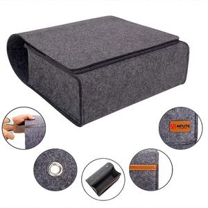 Organisateur de chevet et de canapé en feutre gris foncé pour rangement suspendu, pour une organisation efficace - Product Image 2