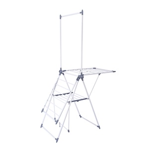 Hot bán double-tầng có thể gập lại quần áo kim loại khô giá xách tay ngoài trời và phòng tắm móc áo - Product Image 2