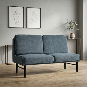 Sofá de Jardín Moderno de Dos Plazas para Exteriores con Cojines Impermeables de Ratán PE, Estructura de Aleación de Aluminio, Asiento Lavable para Patio - Product Image 3