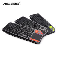 Clavier sans fil Awireless 2022, nouveau, rechargeable, rétroéclairé, multimédia, pavé tactile intégré, pour PC connecté à la télévision