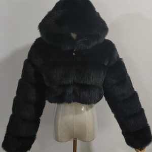 Cappotto da Donna a Vita Alta con Pelliccia Sintetica, Giacca Invernale Corta da Donna - Product Image 6