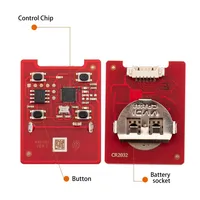 XHORSE XKFO22EN Wired Remote Key for Models 4 Buttons Split Square Car Remote Key VVDI KEY TOOL Black/Red Plastic