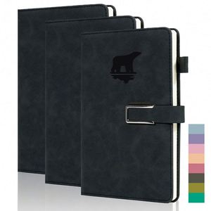 Creative Note Books Custom Logo Hardcover Waterproof A6 A5 A4 Size Hardcover PU Leather <b>Journal</b> Notebook - Product Image 5
