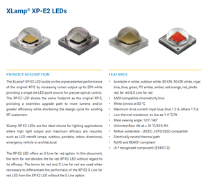 CREEs XLamps XP-E2 High Power <b>LEDs</b> White Green Red Amber Warm White Cool White Single Color 3535 <b>SMD</b> 3W - Product Image 2