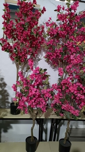 Arbre artificiel réaliste de <span class=keywords><strong>bougainvillier</strong></span> - Arbre fleuri artificiel réaliste et durable dans un <span class=keywords><strong>pot</strong></span> <span class=keywords><strong>blanc</strong></span> pour la maison, les mariages et la décoration - Product Image 6