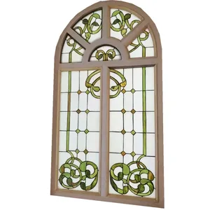 Декоративное Узорчатое мозаичное витражное стекло дверь цветное витражное стекло Тиффани дверь крыша