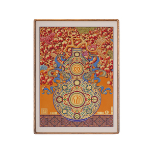 Recuerdo Conmemorativo de Calabaza de Caqui en Latón, Estilo Art Deco, Obra de Arte Auspiciosa para Escritorio, Regalo Corporativo Premium - Product Image 2